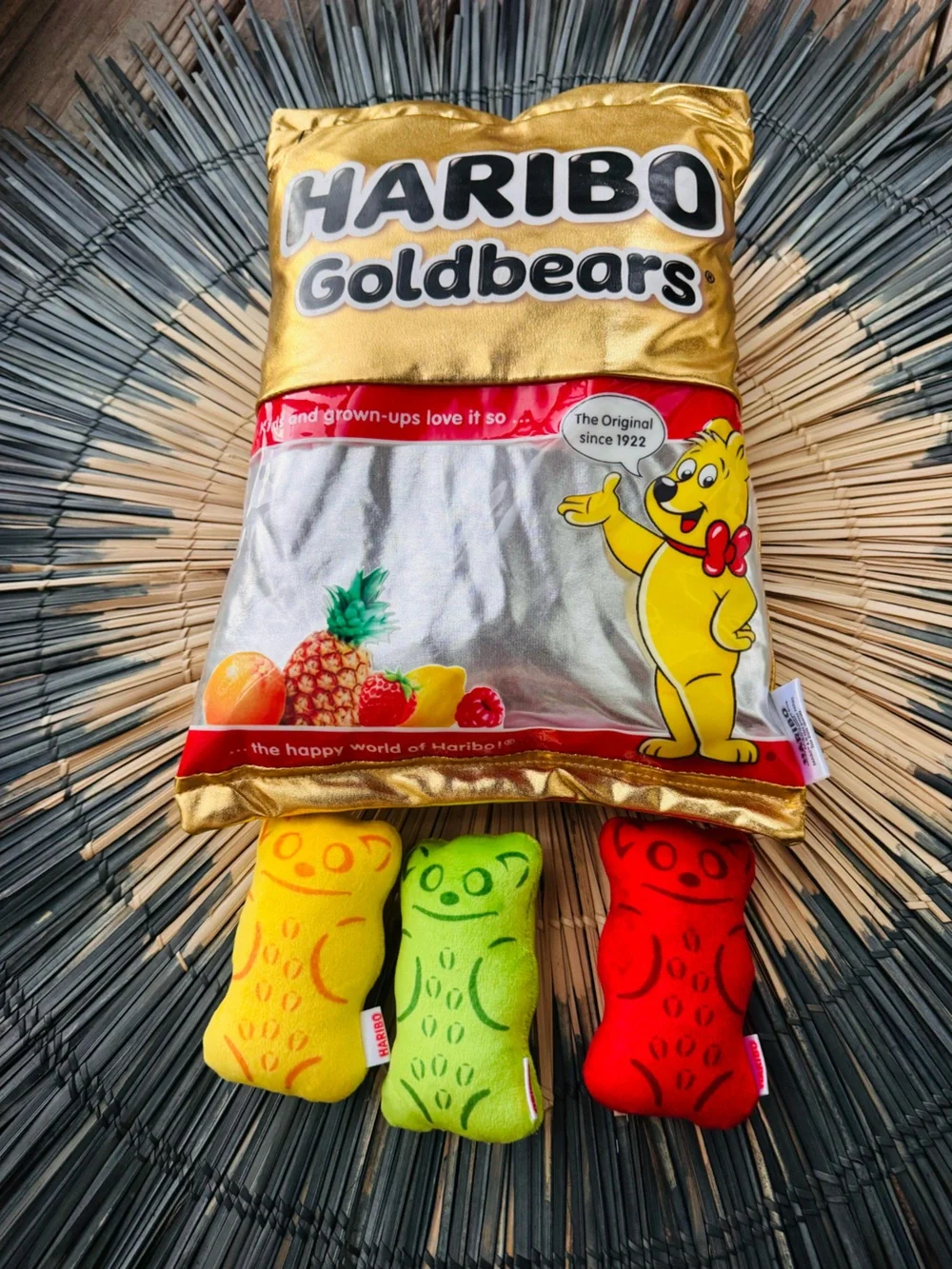 Iscream x Haribo Goldbears Gummy Bear Pillow Plush Bag